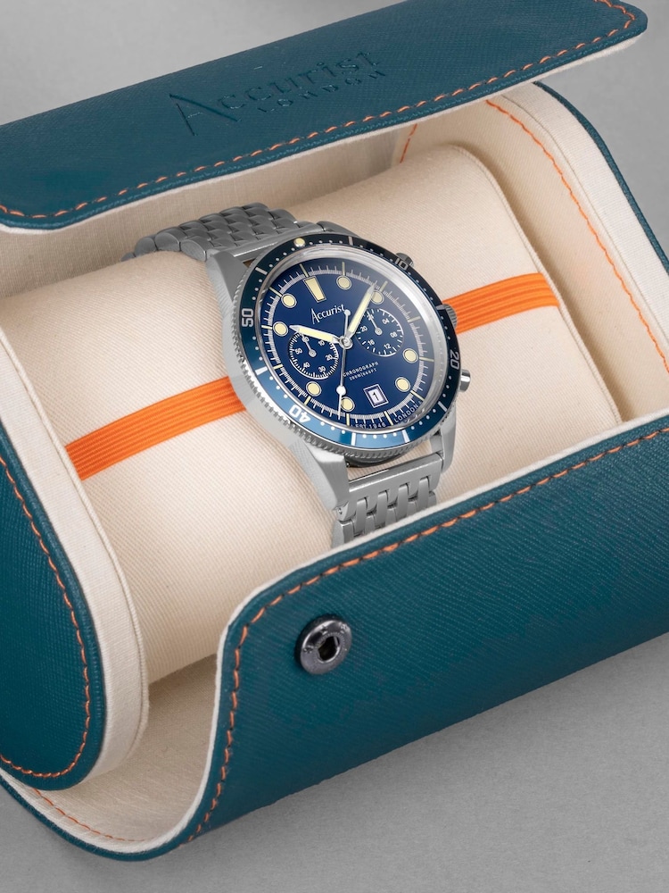 Buy Accurist Mens Silver Tone Dive Stainless Steel Bracelet