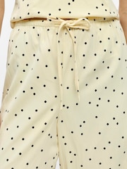OBJECT Yellow Polka Dot Wide Leg Trousers - Image 4 of 5