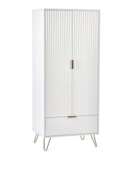 Julian Bowen White Double 1 Drawer Wardrobe - Image 2 of 4