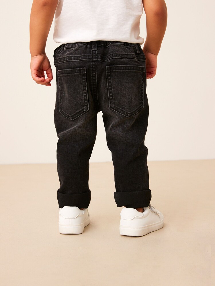 Black Denim Distressed Jeans (3mths-7yrs)