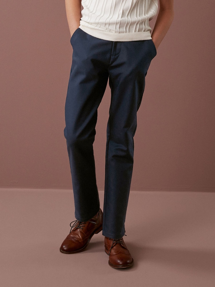 Navy Blue Premium Chino Trousers (3-16yrs) - Image 1 of 5