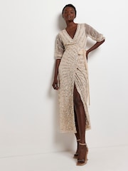 Розовый - Платье макси с запахом River Island - Изображение 1 из 4