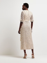 Розовый - Платье макси с запахом River Island - Изображение 2 из 4