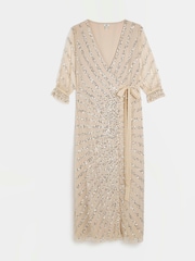 Розовый - Платье макси с запахом River Island - Изображение 4 из 4