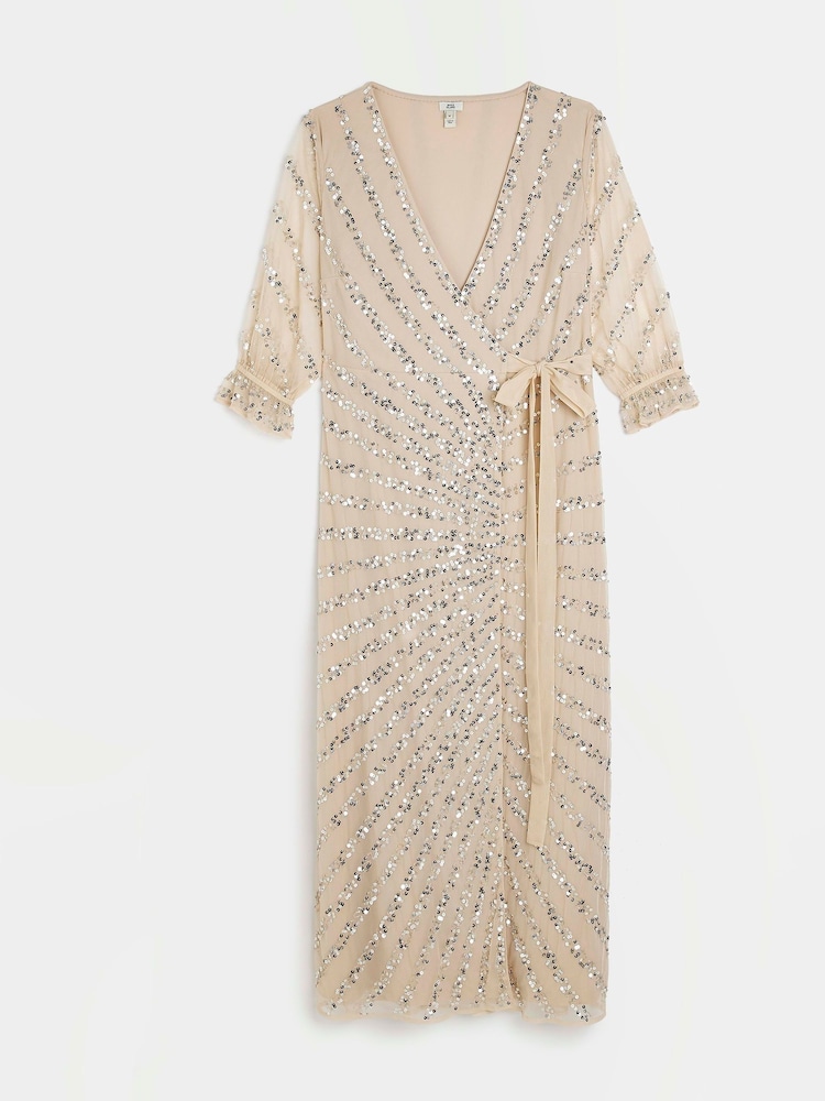 Розовый - Платье макси с запахом River Island - Изображение 4 из 4
