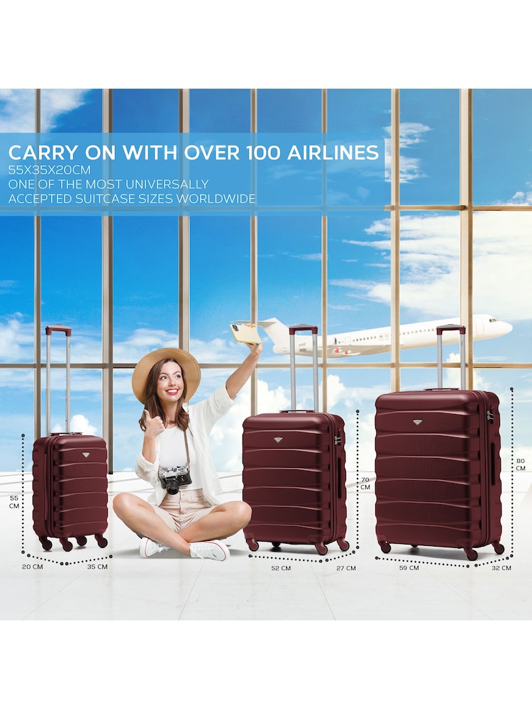 Flight Knight Large Hardcase Lightweight Check In Suitcase With 4 Wheels - Image 7 of 7