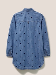 White Stuff Blue Eva Embroidered Denim Tunic - Image 5 of 6