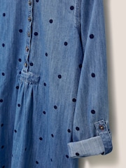 White Stuff Blue Eva Embroidered Denim Tunic - Image 6 of 6