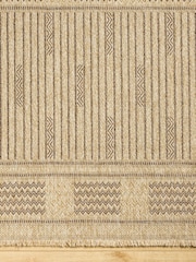 LIVABLISS Brown Indoor / Outdoor Mirage Cottage Fringe Jute Look Runner - Image 3 of 7