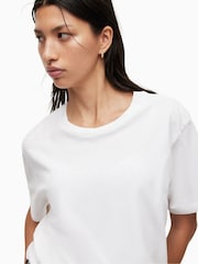 Weiß - AllSaints Boyfriend Pippa-T-Shirt aus 100 % Baumwolle - Bild 2 von 5