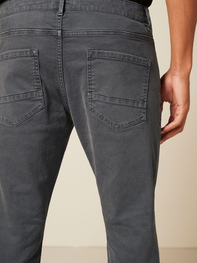 Gris anthracite - Slim Fit (Slim Fit) - Jeans stretch colorées - Image 4 of 8