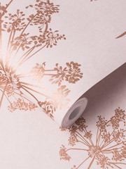 Graham & Brown Pink Anthriscus Blush 10M Wallpaper - Image 3 of 3