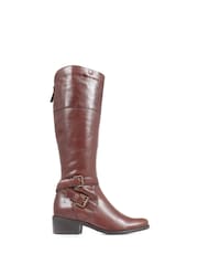 Botas hasta la rodilla de cuero marrón Phoebe L de Jones Bootmaker - Imagen 2 de 6