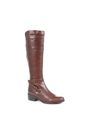 Botas hasta la rodilla de cuero marrón Phoebe L de Jones Bootmaker - Imagen 3 de 6