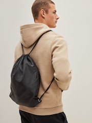Black Drawstring Gym Bag - Image 1 of 4