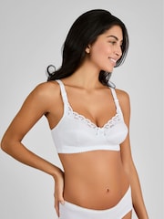 Emma Jane White Emma Jane Lace Trim Maternity & Nursing Bra - Image 1 of 5
