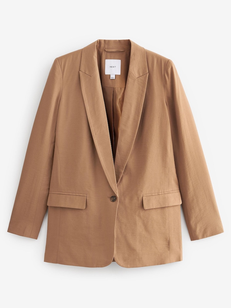Sand Relaxed Fit Single Breasted Blazer - Image 5 of 5 Sand Relaxed Fit Single Breasted Blazer - Image 5 of 5