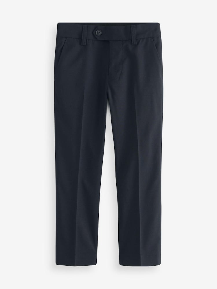 Navy Blue Premium Wool Suit: Trousers (4-16yrs) - Image 1 of 3