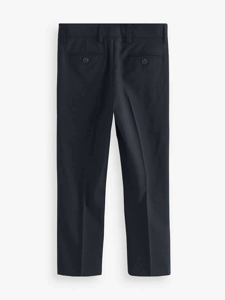 Navy Blue Premium Wool Suit: Trousers (4-16yrs) - Image 2 of 3