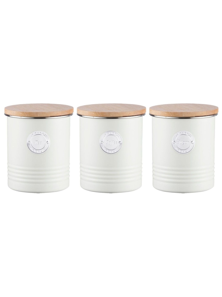 Typhoon Cream Living Cream Tea, Coffee, Sugar Canisters - Image 2 of 2