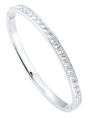 Ted Baker Silver Tone CLEMARA: Crystal Hinge Bangle - Image 1 of 9