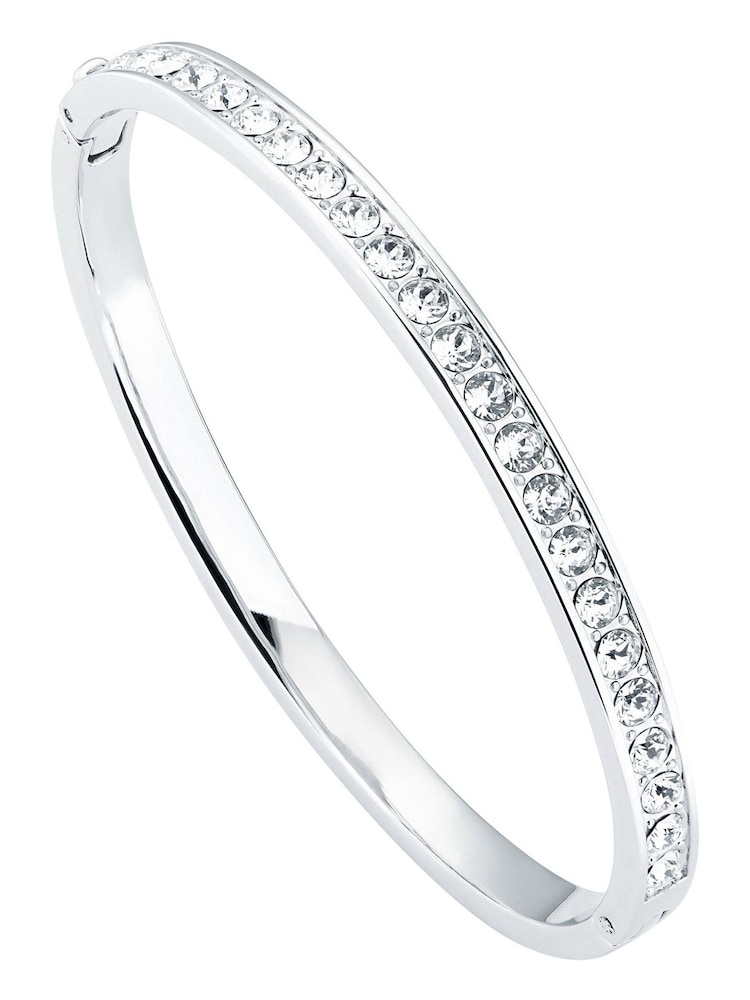 Ted Baker Silver Tone CLEMARA: Crystal Hinge Bangle - Image 1 of 9
