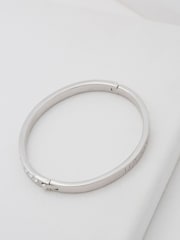 Ted Baker Silver Tone CLEMARA: Crystal Hinge Bangle - Image 4 of 9