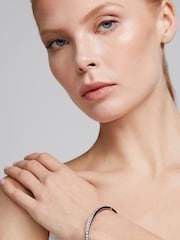 Ted Baker Silver Tone CLEMARA: Crystal Hinge Bangle - Image 6 of 9