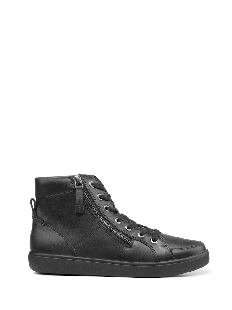 Hotter Black Extra Wide Fit Hotter Rapid Black Lace-Up/Zip Boots - Image 1 of 4