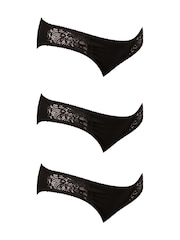 JoJo Maman Bébé Black 3-Pack Lace Trim Maternity Knickers - Image 2 of 5