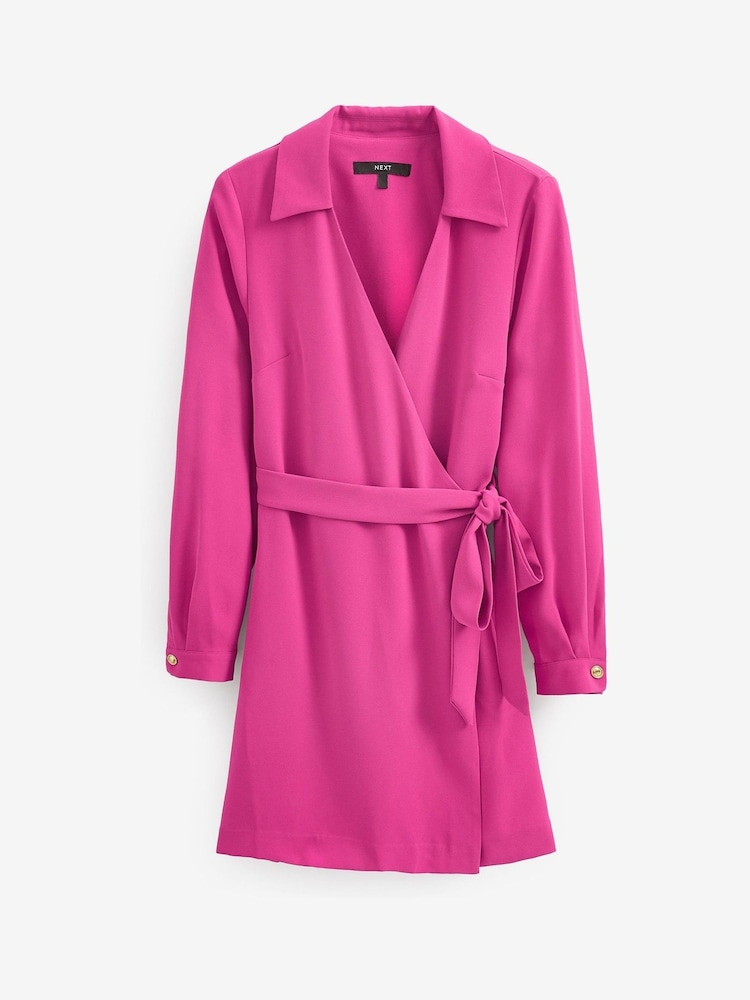 Pink - Tailored Fit Hemdkleid in Minilänge - Bild 5 von 5 Pink - Tailored Fit Hemdkleid in Minilänge - Bild 5 von 5