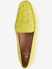 Lime Green Regular/Wide Fit Forever Comfort® Leather Weave Driver Shoes - Image 4 of 5