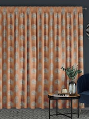 Terracotta Orange Sellus Made To Measure 100% Cotton Curtains - Image 2 of 9