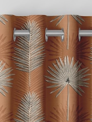 Terracotta Orange Sellus Made To Measure 100% Cotton Curtains - Image 7 of 9
