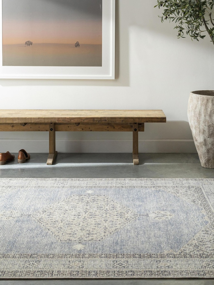 LIVABLISS Blue Lila Becki Owens Vintage Traditional Boho Rug - Image 1 of 6 LIVABLISS Blue Lila Becki Owens Vintage Traditional Boho Rug - Image 1 of 6