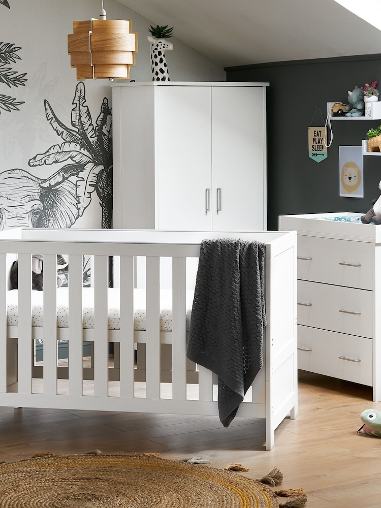 Obaby White Nika Nursery Furniture Set 3 Piece - Image 1 of 4