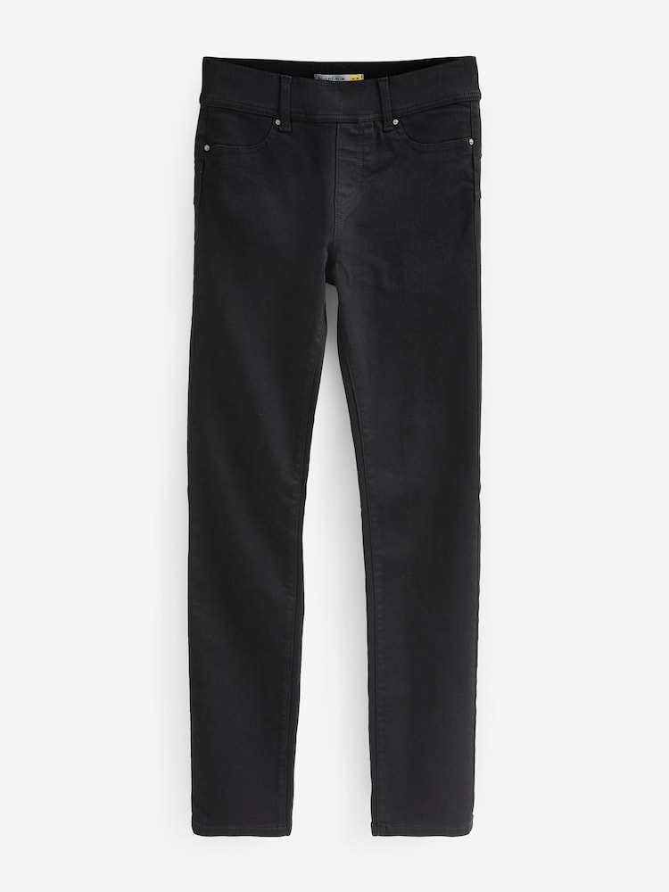 Black Super Stretch Soft Sculpt Pull-On Slim Denim Leggings - Image 6 of 6