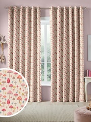 Cath Kidston Multi Kids Mini Mushrooms Made To Measure 100% Cotton Curtains - Image 1 of 9