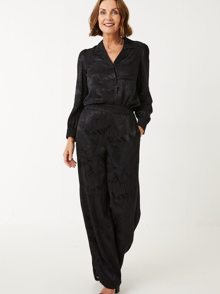 FatFace Kate Jacquard Black Shirt - Image 1 of 5