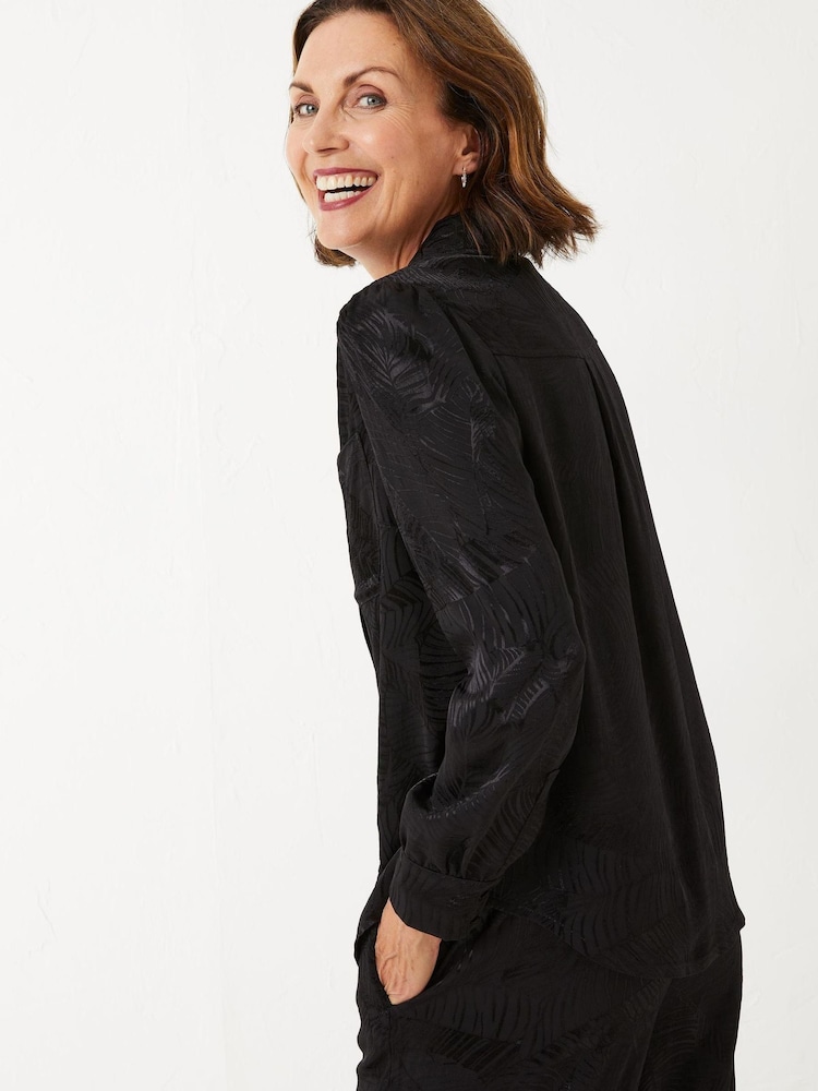 FatFace Kate Jacquard Black Shirt - Image 2 of 5