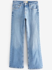 Mid Blue Denim Cotton Rich, Low Rise and Relaxed Fit Bootcut Jeans - Image 4 of 4