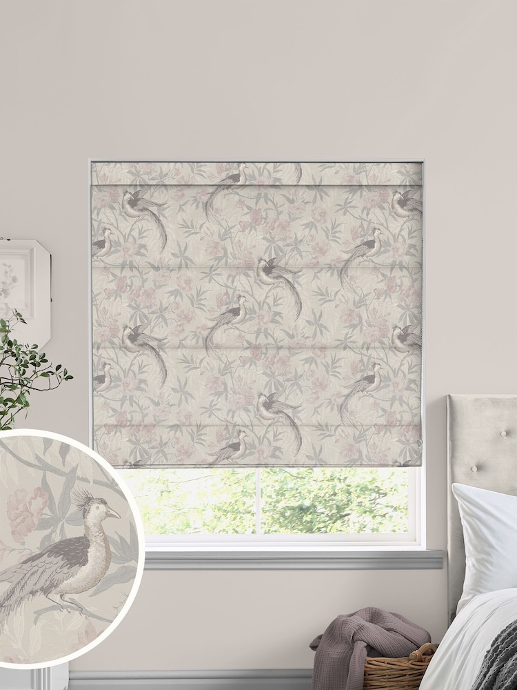 Laura Ashley Natural Osterley Made To Measure Roman Blinds - Image 1 of 6
