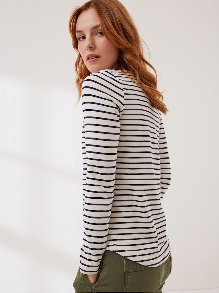 FatFace Breton Natural T-Shirt - Image 2 of 5 FatFace Breton Natural T-Shirt - Image 2 of 5
