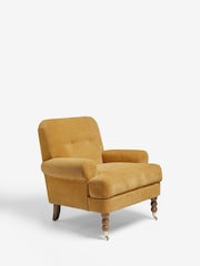 Fine Chenille Ochre Yellow Delia Accent Chair - Image 3 of 9