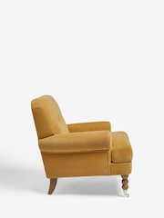 Fine Chenille Ochre Yellow Delia Accent Chair - Image 7 of 9