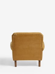 Fine Chenille Ochre Yellow Delia Accent Chair - Image 8 of 9