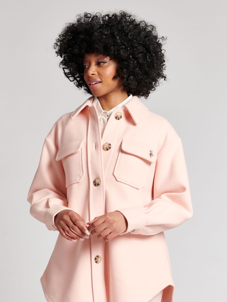 U.S. Polo Assn. Womens Overshirt Coat - Image 1 of 3