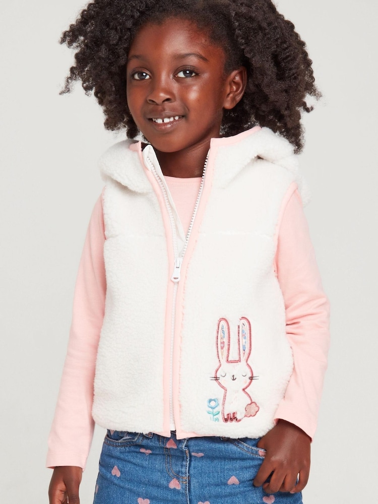 M&Co Natural Borg Bunny Gilet - Image 1 of 5 M&Co Natural Borg Bunny Gilet - Image 1 of 5
