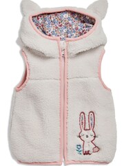 M&Co Natural Borg Bunny Gilet - Image 5 of 5