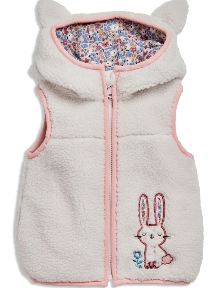 M&Co Natural Borg Bunny Gilet - Image 5 of 5